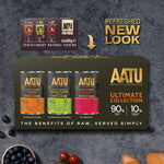 AATU Premium Wet Adult Dog Food 400g (Variety Pack of 6) - Chicken, Beef, Duck & Turkey Tins - Natural & Finest Raw Ingredients - High Protein - Grain Free -Complete & Balanced Nutrition For Dogs