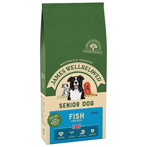 James Wellbeloved Complete Dry Senior Dog Food Fish and Rice, 15 kg