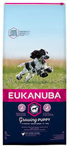 Eukanuba Puppy Dog Food for Medium Dogs Rich in Fresh Chicken, 12 kg
