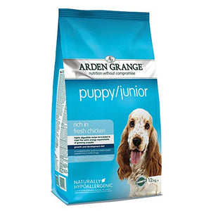 Arden Grange Puppy/Junior Dry Dog Food Rich in Fresh Chicken, 12 kg