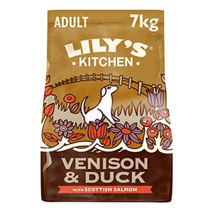 Lily's Kitchen Made with Natural Ingredients Adult Dry Dog Food Duck Salmon & Venison Grain-Free Recipe 7kg