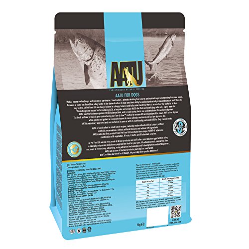 AATU 80/20 Dry Dog Food, Salmon, High Protein, Grain Free Recipe, No Artificial Ingredients, 5 kg