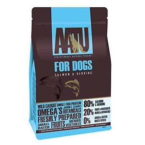 AATU 80/20 Dry Dog Food, Salmon, High Protein, Grain Free Recipe, No Artificial Ingredients, 5 kg