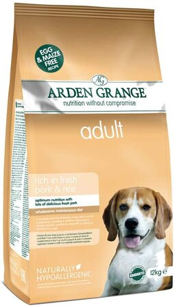 Arden Grange Adult Dry Dog Food Rich in Pork and Rice, 12 kg