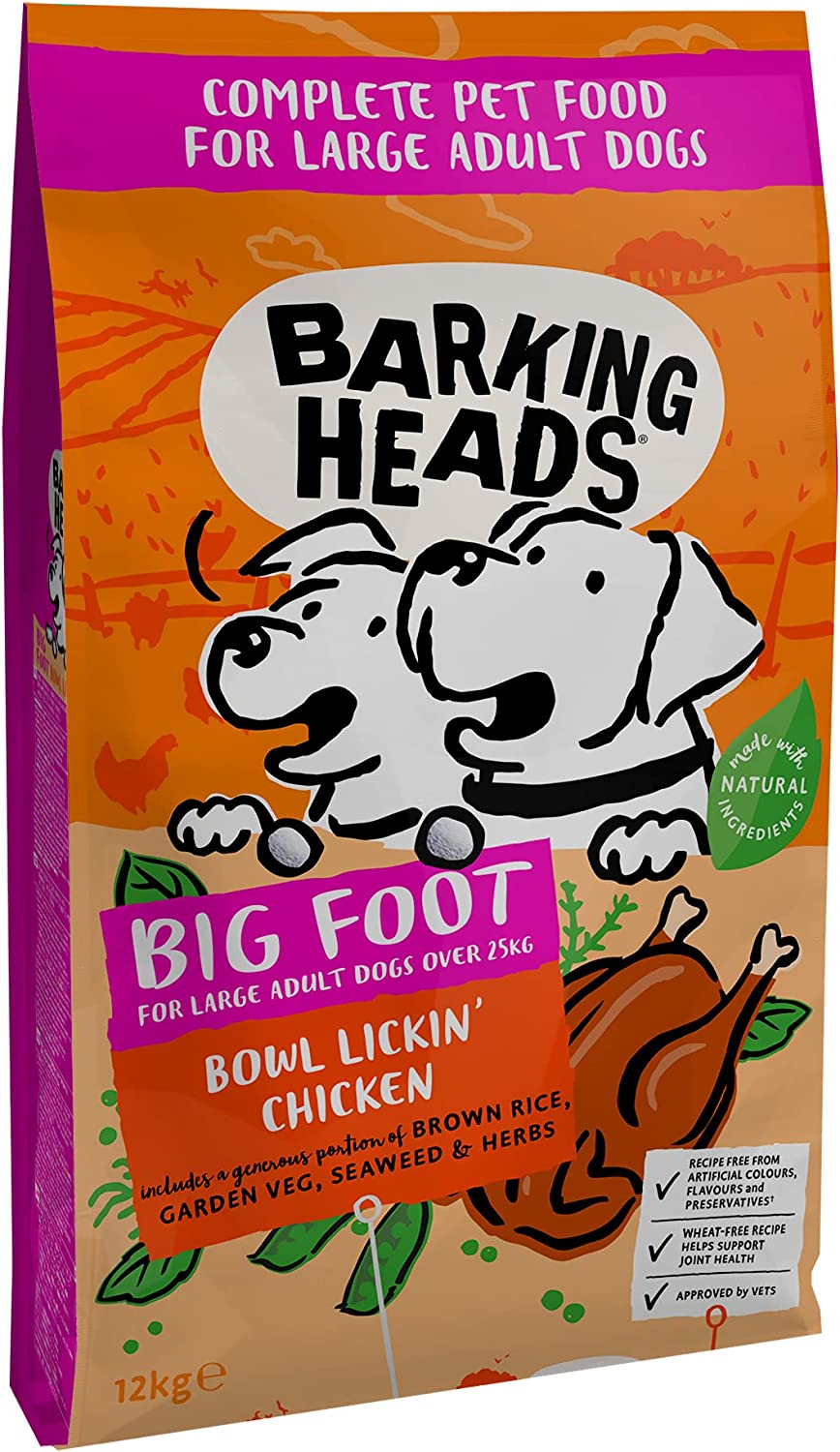 Barking Heads Dry Dog Food for Large Breeds - Bowl Lickin' Chicken 12kg