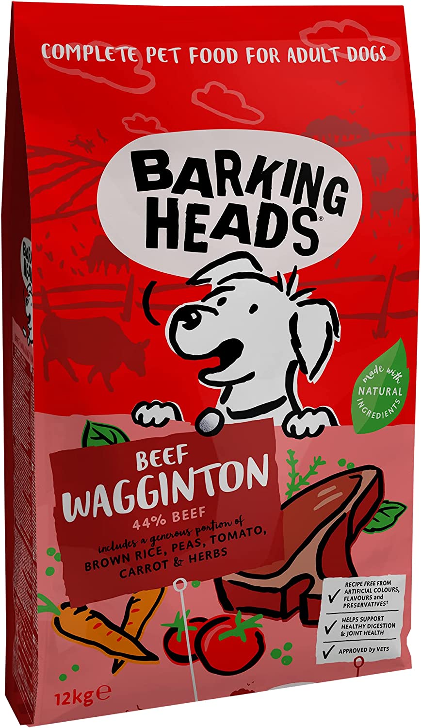 Barking Heads Dry Dog Food - Beef Waggington 12kg