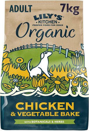 Lily's Kitchen Adult Chicken & Vegetable Bake Complete Organic Dry Dog Food (7 kg)